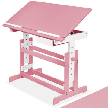 Bureau in hoogte verstelbaar 109x55x63-94cm - roze, Verzenden, Nieuw