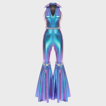 Dames Jumpsuit Jaren '70 Disco Stijl met Pailletten en Flare, Verzenden, Nieuw