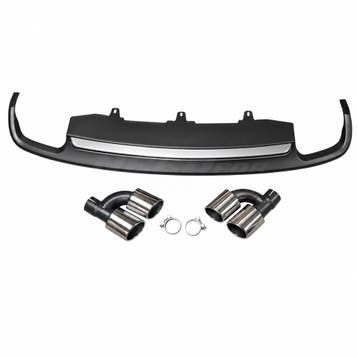 Diffuser With Chrome Exhaust Tips Voor Audi A6 S Line/S6 C7, Ophalen of Verzenden, Nieuw