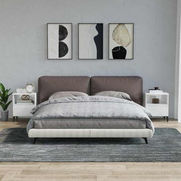 vidaXL Nachtkastjes 2 st 40x35x50 cm hoogglans wit, Verzenden, Nieuw