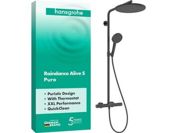 Hansgrohe Raindance Alive S Puro - Showerpipe - Thermostaat, Doe-het-zelf en Verbouw, Sanitair, Verzenden, Zo goed als nieuw