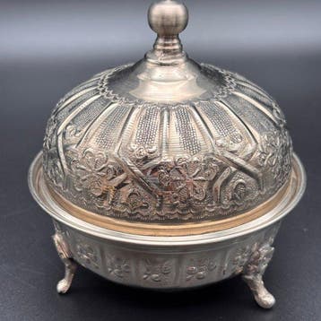 Kom - Maillechort met fel zilverglans (zonder reserveprijs), Antiek en Kunst