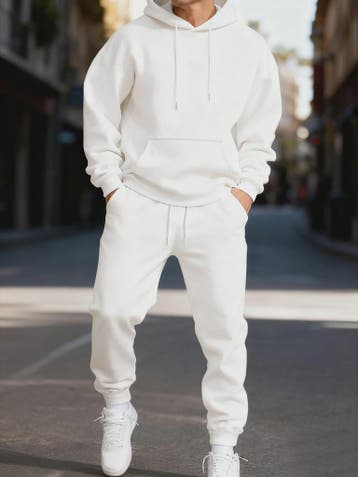 Unisex Fleece Hoodie Set - Casual Sportkleding voor Heren &, Verzenden, Nieuw