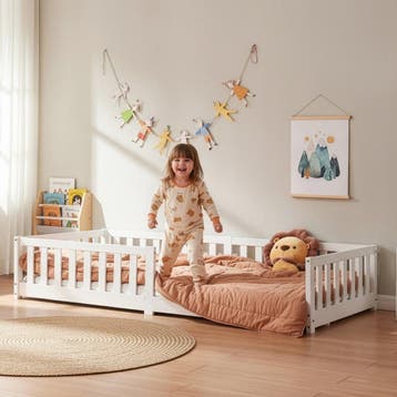 Kinderbed Tanna 90x200 cm wit [en.casa], Verzenden, Nieuw
