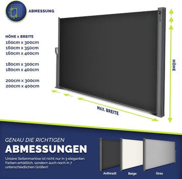 Windscherm uittrekbaar - Oprolbaar - Uitschuifbaar - Camping, Verzenden, Zo goed als nieuw
