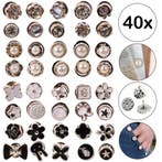 Fako Bijoux - 40x Pin Broche Mini - Steek Pin Knopen Set -, Verzenden, Nieuw