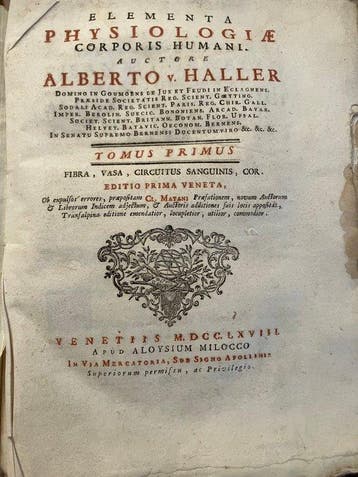 Alberto von Haller - Elementa physiologiae corporis humani