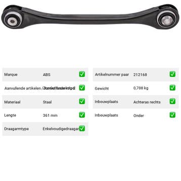 Draagarm Volkswagen Touareg 3.0 TSI 4motion (CR7, RC8) Van 2, Verzenden, Nieuw, Volkswagen