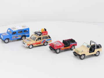 1:24   Set 4x Offroad autos Land Rover en Jeep #GS02, Ophalen of Verzenden, Gebruikt
