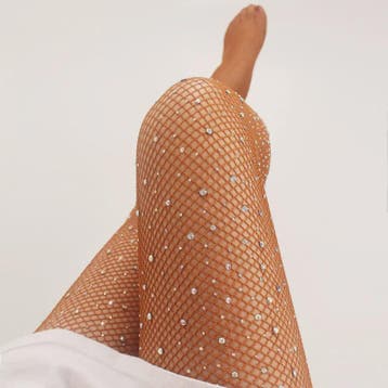 Dames Strass Visnet Panty voor Ballroom & Latin Dans - Glanz, Sport en Fitness, Verzenden, Nieuw