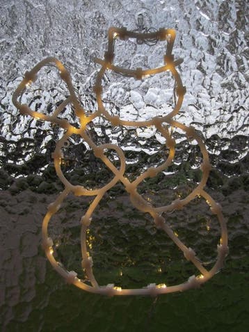 Raamverlichting Sneeuwpop (Groot) (Verlichting voor binnen), Diversen, Kerst, Ophalen of Verzenden, Nieuw