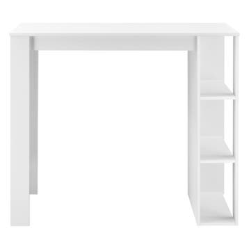 Bartafel Danderyd met 3 planken 120x60x105,5 cm wit [en.casa, Huis en Inrichting, Verzenden, Nieuw