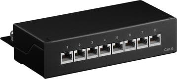 CAT 6 mini/desktop patchpaneel, 8-poorts (1 U)-Zwart, Computers en Software, Servers, Ophalen of Verzenden, Nieuw