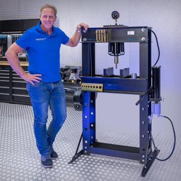 Datona Werkplaatspers 50 ton + Perspennen - Datona - Zwart, Ophalen of Verzenden, Nieuw