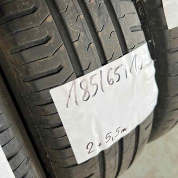 2 x Continental EcoContact 5 185-65-15 Zomerbanden 5,5mm, Auto-onderdelen, Banden en Velgen, Gebruikt, 15 inch, Band(en), Personenwagen