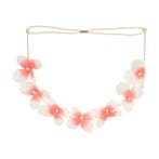 Haarband Bloem - Metaaldraad - Bloemenkroon - Wit Oranje, Nieuw