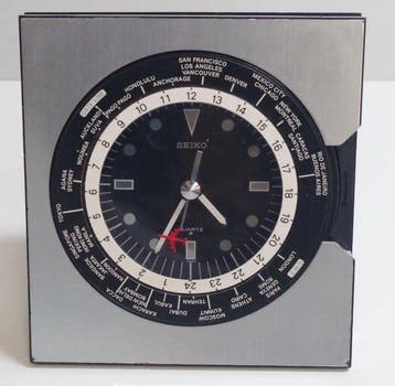 Tafel/bureauklokken - Seiko - QZ 335D — Wereldtijdontwerp,