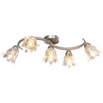vidaXL Plafondlamp met glazen tulpvormige kappen 5xE14, Verzenden, Nieuw