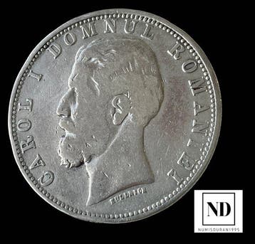 Roemenië. Carol I. 5 Lei 1880