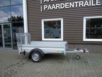 Aktieprijzen Humbaur Enkelas machinetransporters met klep!!, Nieuw