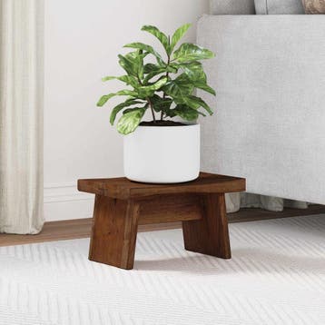 vidaXL Kruk Naturel 29 x 20 x 17 cm Mahoniehout, Huis en Inrichting, Verzenden, Nieuw, Bruin