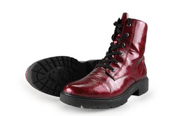 Rieker Veterboots in maat 41 Rood, Verzenden, Overige typen, Zo goed als nieuw, Rood