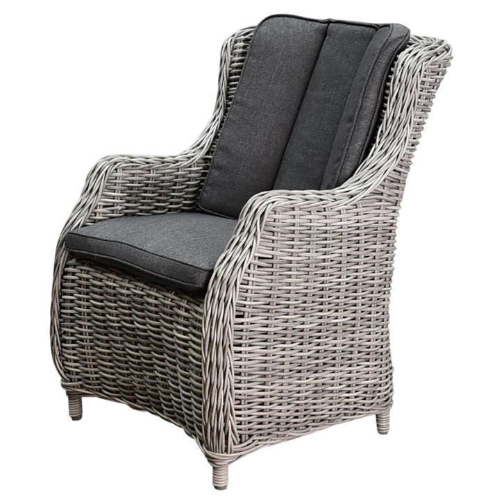 Darwin robuust dining tuinstoel 8 mm grijs, Tuin en Terras, Tuinstoelen, Nieuw, Wicker, Ophalen of Verzenden