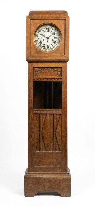 Grootvader klok - D.R.P. - Hout, Messing - 1900-1910 -