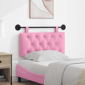 vidaXL Hangend hoofdbord Roze Stof, Verzenden, Nieuw, Stof