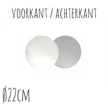 Taartonderzetter Wit / Zilver Ø22cm 100st., Verzenden, Nieuw