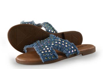 Ann Rocks Slippers in maat 38 Blauw, Kleding | Dames, Schoenen, Slippers, Ann Rocks, Zo goed als nieuw, Verzenden