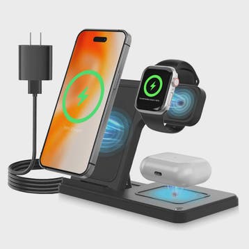 3-in-1 Magnetische Draadloze Oplaadstation met Snellaadfunct, Verzenden, Nieuw