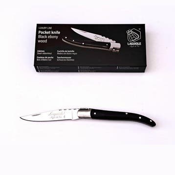 Laguiole - Pocket Knife - Black Ebony Wood - style de -