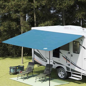 vidaXL Caravanluifel 240 x 460 cm Waterdicht Blauw taft, Verzenden, Nieuw, Tot en met 2