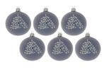 Kaemingk Glazen kerstbal (Ø 8cm) (set van 6) - Jeans blauw, Diversen, Verzenden, Nieuw