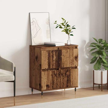 vidaXL Dressoir Oudhout 60 x 35 x 70 cm, Verzenden, Nieuw, Overige houtsoorten, Minder dan 50 cm