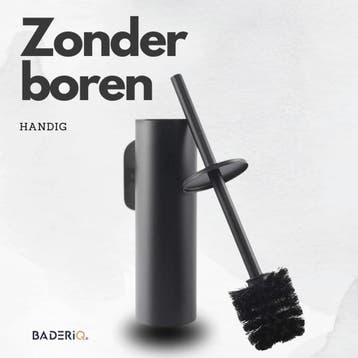 New design Wc borstel zwart Toiletborstel Hangend Tesa Power, Ophalen of Verzenden, Nieuw, Rvs