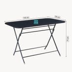 Klaptafel Sande tuintafel metaal vierkant 71x110x70 cm zwart, Tuin en Terras, Tuintafels, Verzenden, Nieuw