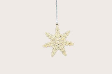 Kerstornament - Sneeuwvlok vertakte ster - Hout - Set van 4, Diversen, Kerst, Ophalen of Verzenden, Nieuw