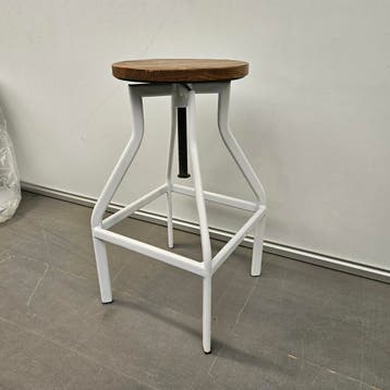 Stevige metalen retro verstelbare bar kruk - ihv 65-88 cm, Ophalen of Verzenden, Nieuw