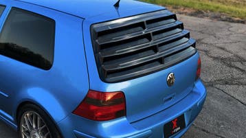 X-Form Achter Window Louvers Glanzend Zwart VW Golf, Achterklep, Volkswagen, Nieuw, Ophalen of Verzenden