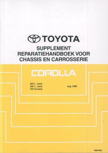 1998 Toyota Corolla chassis en carrosserie reparatiehandboek, Verzenden