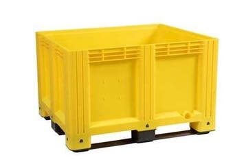 Palletbox kunststof 120x100x76cm gesloten, 3-sledes, nieuw -, 100 cm of meer, 60 cm of meer, Overige typen, Nieuw