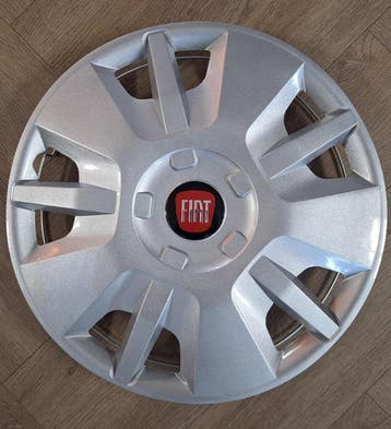 Camper wieldoppen set Fiat Ducato Zwart/Rood logo 15 Inch, Verzenden, Nieuw