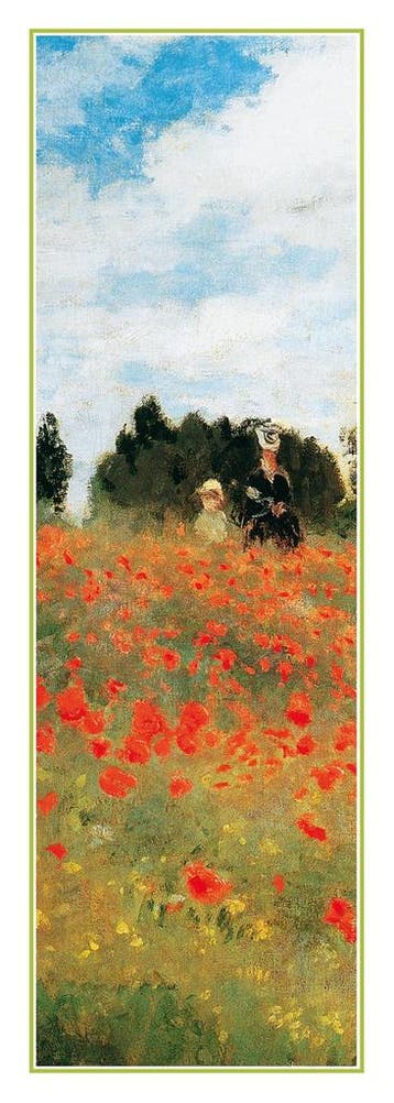Kunstdruk Claude Monet - Field of Poppies 25x70cm, Verzenden, Nieuw