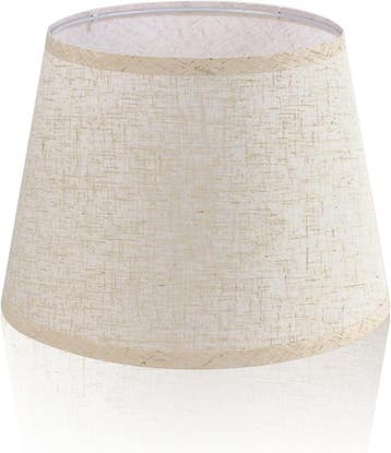 Lichtkap linnen 30cm | retourdeal 41% korting, Ophalen of Verzenden, Nieuw, Wit, Rond