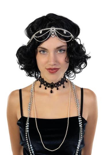 KIMU® Hoofdband Strass Zilver Smal Roaring 20s Steentjes Kr, Kleding | Dames, Ophalen of Verzenden, Nieuw, Carnaval, Accessoires