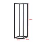 [en.casa] Brandhout rek Tanum houtopslag 35x35x120 cm zwart, Tuin en Terras, Haardhout, Verzenden