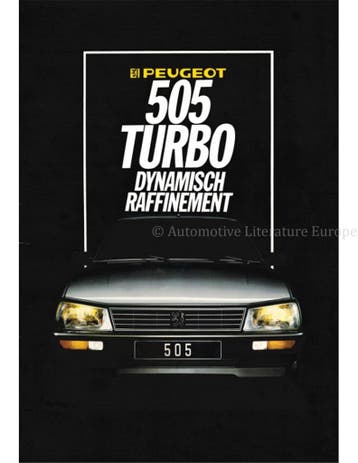 1986 PEUGEOT 505 TURBO BROCHURE NEDERLANDS, Nieuw, Peugeot, Author