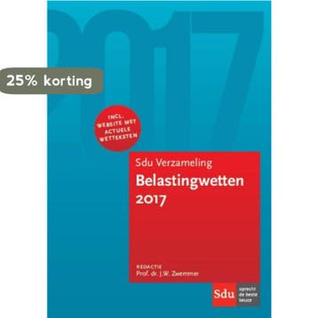 Sdu Verzameling Belastingwetten / 2017 / Educatieve, Verzenden, Gelezen